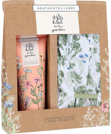 Heathcote & Ivory In The Garden Gardening Gloves Set and Shea Butter Hand Cream Gift Set | Gardening Gifts for Women | Hand Care | Vegan Hand Cream | Gardening Accessories| 227 Grams - Buy Online on GoSupps.com