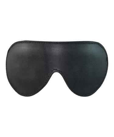 Genuine Leather Padded Eye Mask / Blindfold with Elastic Strap