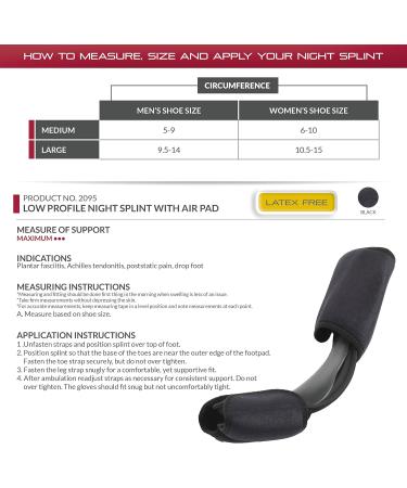 Buy OTC Night Splint - Low-Profile with Airform Pads | Medium | Best for Pain Relief & Comfort - Free International Shipping - Buy Online on GoSupps.com