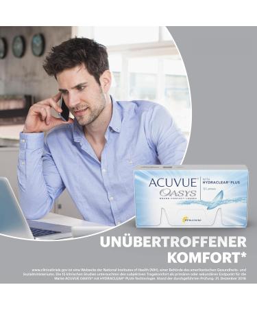 Buy Acuvue Oasys 2-Week Contact Lenses -2.50 DPT BC 8.4 UV Protection Comfortable & Moisture Retaining - 12 Lenses | International Shipping - Buy Online on GoSupps.com