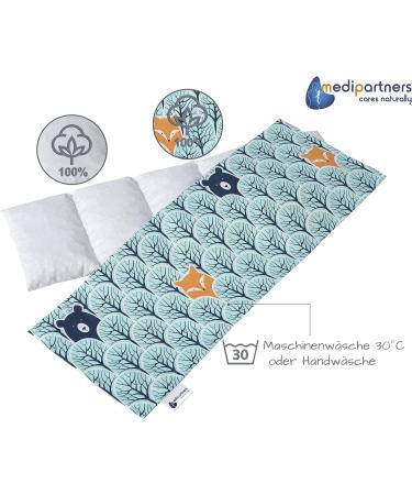 Medi Partners Cherry Core Pillow 60x20cm - 100% Cotton 5 Chambers Eco-Friendly Cold & Warm Therapy - Large Removable Forest Design - Buy Online on GoSupps.com
