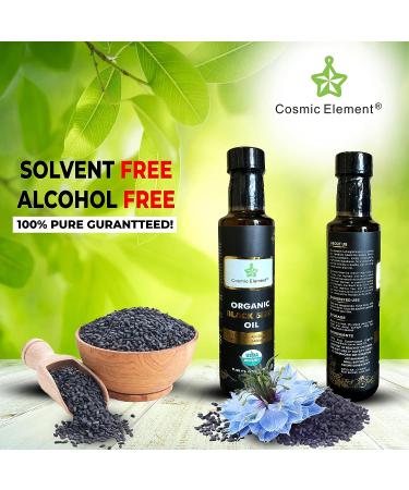 USDA Organic Black Seed Oil 8.4 Fl Oz - Cold Pressed 100% Virgin Oil - Glass Bottle - Omega 3 6 9 - Nigella Sativa Black Cumin - Antioxidant for Immune Support, Joints, Digestion, Hair & Skin - Buy Online on GoSupps.com