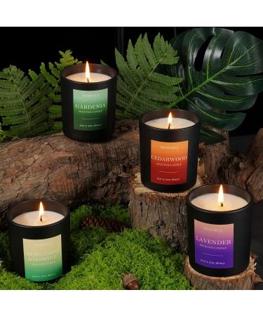 Scented Cedarwood Candles | Natural Soy Wax | 8oz Aromatherapy Jar Candles for Home | Perfect Gifts for Men & Women - Buy Online on GoSupps.com