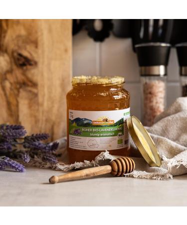 Organic lavender honey raw from ImkerPur not centrifuged or heated contains pollen beeswax and other natural ingredients - Buy Online on GoSupps.com