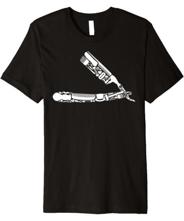 Barber's Straight Edge Razor Icons Barbershop PREMIUM SHIRT Premium T-Shirt