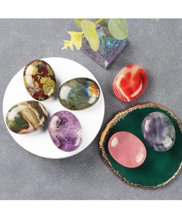 Hxswkk 1.8 Inch Labradorite Thumb Worry Stone - Healing Crystal for Anxiety Relief and Meditation - Buy Online on GoSupps.com