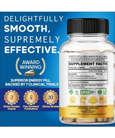 Azoth Zynamite Natural Energy Supplement - Energy Focus & Fatigue Relief - Caffeine Free Nootropic Energy Pills for Men & Women - 30 Count - Buy Online on GoSupps.com