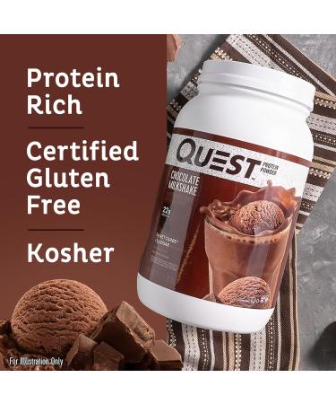 Quest Chocolate Milkshake Protein Powder 22g Protein 43 Servings and Quest Blueberry Muffin Protein Bars 21g Protein 12 Count - Buy Online on GoSupps.com