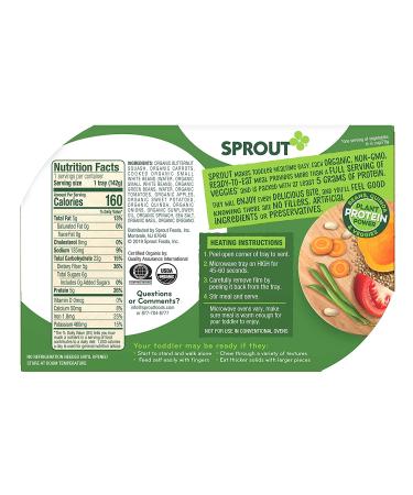 Sprout Organic Baby Food Toddler Meals - Mediterranean Veggie Power Bowl - 5 Oz (Pack of 8) - Buy Online on GoSupps.com