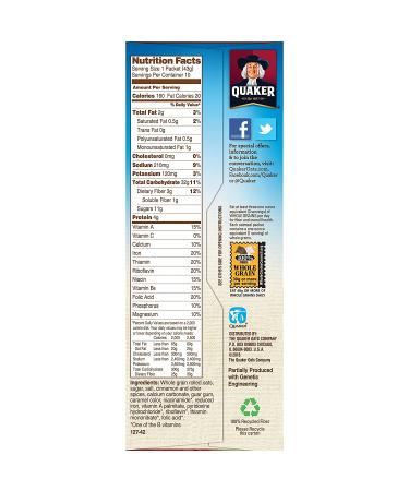 Quaker Instant Oatmeal Cinnamon & Spice 10-Count Boxes - Pack of 4 - 1.51oz Packets (40 Pack) - Buy Online on GoSupps.com