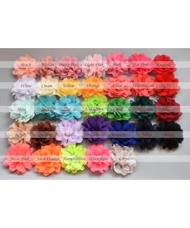 PrettyBoutique Girls Kids Women Chiffon Flower Hair Clip Alligator Clip Party Wedding (7cm Peach) - Buy Online on GoSupps.com