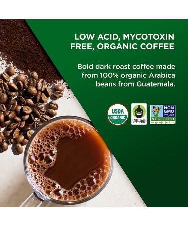 VitaCup Low Acid Organic Fair Trade Dark Roast Guatemala Coffee | Mycotoxin Free | 11oz Ground Coffee for Drip & French Press - Buy Online on GoSupps.com
