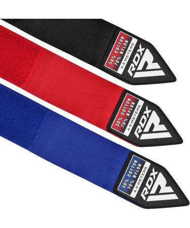 RDX 4.5m Professional Boxing Bandages 3 Pairs of Elastic Hand Wraps for MMA Muay Thai & Kickboxing | Perfect for Men & Women - Buy Online on GoSupps.com