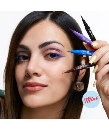 3INA MAKEUP The 24H Pen Eyeliner 900 mini Black liquid eyeliner 24 hour long lasting matte eyeliner pen with precision tip highly pigmented liquid liner travel size vegan - Buy Online on GoSupps.com