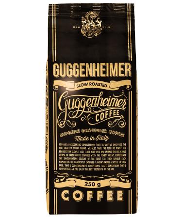 Guggenheimer Coffee - Made Coffee 20x250g - Extra slowly roasted - Little acid and bitter substances - Barista quality - Best espresso for espresso maker - aroma bag for 20 x 250g 5.0 kilograms
