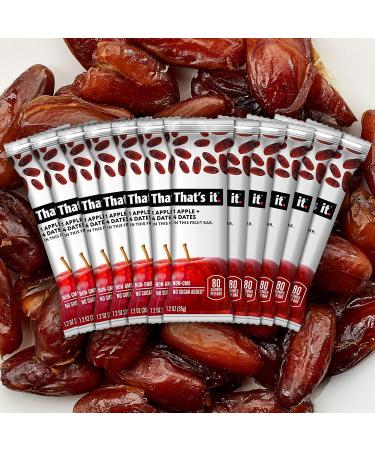 That's it. Apple + Dates Real Fruit Bar | High Fiber Vegan Snack | Gluten Free & Paleo | Non GMO & Sugar-Free | 12 Pack - Buy Online on GoSupps.com