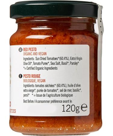 Biona Organic Red Pesto 120g - Sun-dried Tomato Flavor | Buy Online - Buy Online on GoSupps.com
