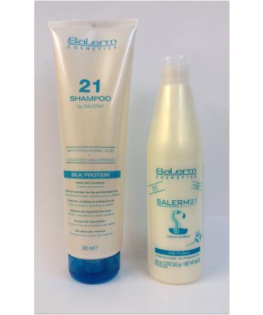 SALERM Pack Salerm 21 Hyaluronic Acid Shampoo 300 ml + Salerm 21 250 ml Silk Protein