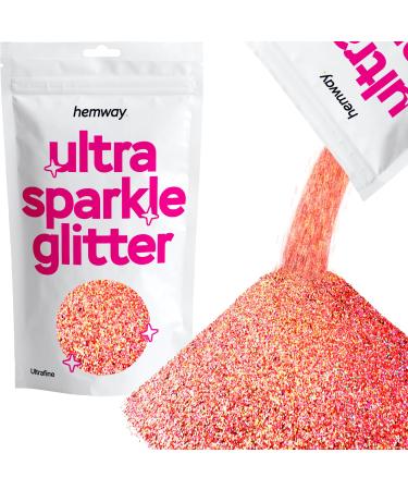 Hemway Ultra Sparkle Glitter Rose Gold Holographic 100g / 0.35oz Multi-Purpose Epoxy Resin Arts & Crafts Cosmetic Safe Body Hair Face Nail Weddings Art Beauty Tumblers Flowers Powder Dust Premium