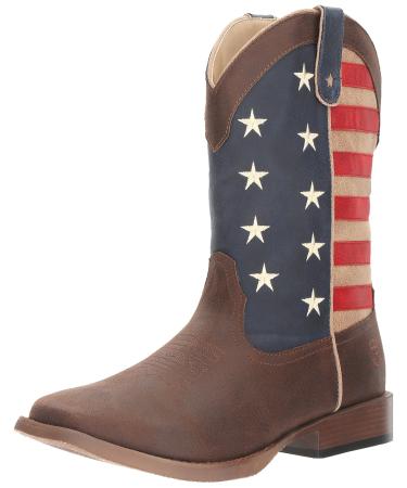 ROPER Men's American Patriot Western Boot 11 Brown