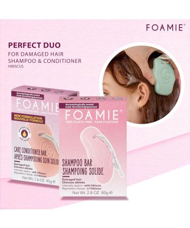 Foamie Conditioner Bar Hibiskiss I Solid conditioner for dry hair I Plastic free I 45 grams - Buy Online on GoSupps.com