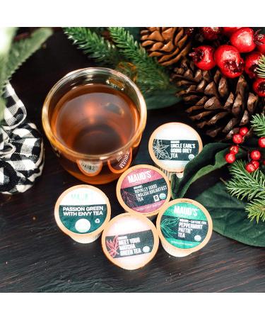 Maud's 8 Blend Organic Tea Variety Pack 48ct | Solar Energy produced Green, Black, Peppermint, Chai, Matcha, Jasmine, Chamomile Lavender, English Breakfast & Earl Grey | Eco-Friendly Tea Sampler - Buy Online on GoSupps.com