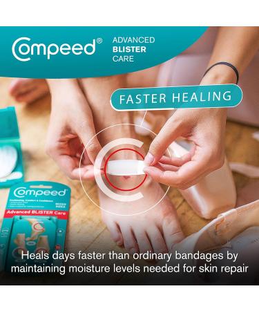 Compeed Advanced Blister Care Cushions 10 Count Medium Pads - 1 Pack - Heel Blister Patches - Foot Blister Prevention and Treatment - Hydrocolloid Waterproof Bandages - Buy Online on GoSupps.com