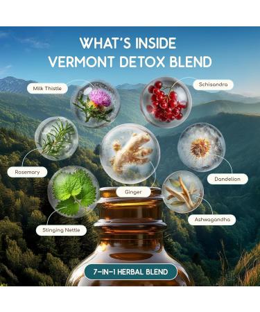HerbEra Vermont Herbal Detox Blend - USDA Organic Extract Made in USA | Immune & Liver Support Liquid Drops | Ashwagandha Dandelion Root Ginger Milk Thistle Schisandra | 2 fl oz - Buy Online on GoSupps.com