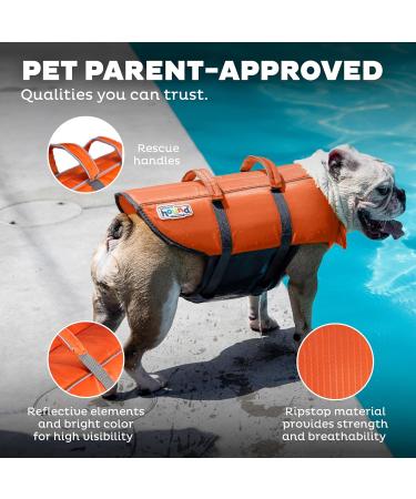 Kyjen Outward Hound Ripstop Life Jacket for Dogs - Adjustable Quick Release Design | Size L Orange - Ideal for Safe Water Adventures - Buy Online on GoSupps.com