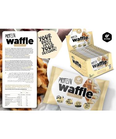 High Protein Waffles - Vanilla Flavor | Go Fitness Recipe | 12x50g Healthy Energy Bars for Muscle Building | 12g Protein per Bar - Buy Online on GoSupps.com