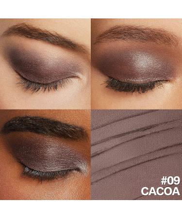 FOCALLURE No Crease Eyeshadow Stick - Creamy Matte & Shimmer Eyeshadow Pencil in CACOA 09 | Smudge-proof & Waterproof with Built-in Smudger - Buy Online on GoSupps.com