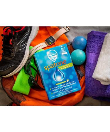 Spatone Natural Liquid Iron Supplement Apple Flavour with Vitamin C | High Absorption for Energy & Immunity | Men, Women, Pregnancy | Gentle on the Stomach | 28-Day Supply - Buy Online on GoSupps.com