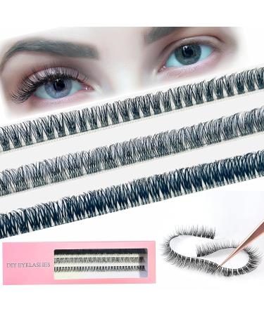 TRZLIFE Eyelash Clusters - 72 PCS DIY Individual Lash Extensions | Super Natural & Comfortable | Reusable False Eyelashes | Clear Band | 10/12/14mm Mix - Buy Online on GoSupps.com