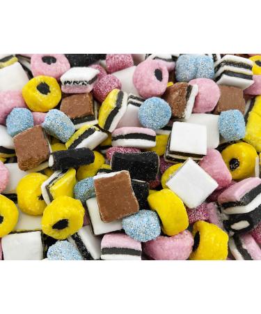 LaetaFood Gustaf's English Licorice Allsorts Gourmet Candy, Assorted Flavors (2 Pound Bag)