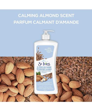 St. Ives Restoring Almond & Flaxseed Oil Body Lotion 4 x 600 mL 600 ml (Pack of 4) - Buy Online on GoSupps.com