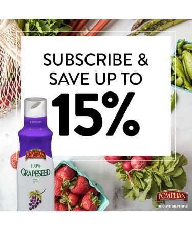 Pompeian Grapeseed Oil Non-Stick Cooking Spray 5 Fl Oz - Gluten Free, Non-GMO, Ideal for Stir-Frying, Grilling, and Sauteing - Single Bottle - Buy Online on GoSupps.com