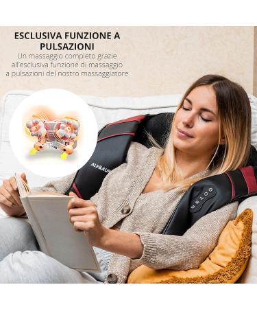 Ale & Aury Electric Shiatsu Neck Massage Pillow - Portable Vibration for Shoulders Back & Lumbar Relief - Self-Heating & Professional Pain Relief - Buy Online on GoSupps.com