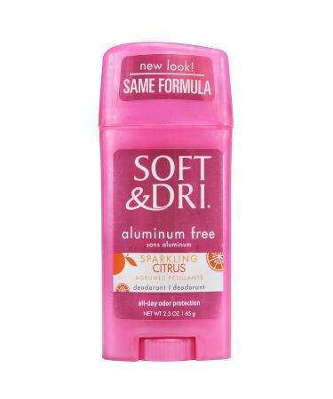 Soft & Dri Aluminum Free Solid Deodorant  Sparkling Citrus  2.3 Ounce