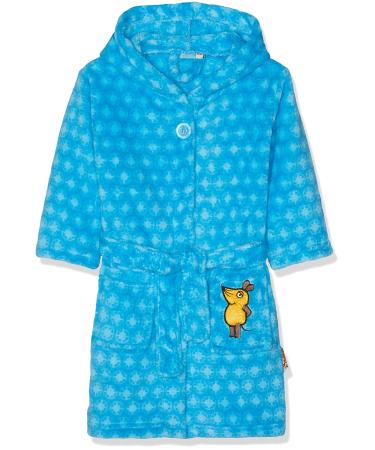 Playshoes Boys Fleece Bathrobe Ringel Ahoi Bathrobe 86-92 7 - Blue