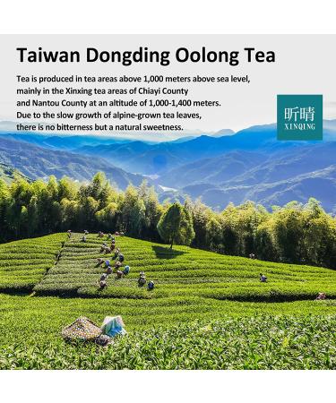 Taiwan High Mountain Xin Qing Oolong Tea - 200g Loose Leaf Dong Ding Tung Ting Green Tea - Buy Online on GoSupps.com