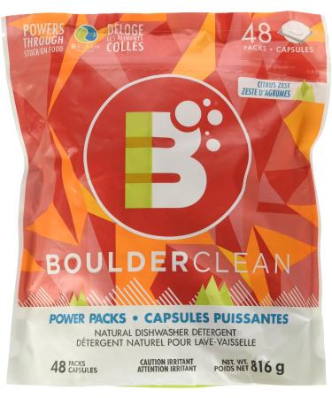 Boulder Clean, Dishwasher Detergent Packets Citrus Zest, 48 Count