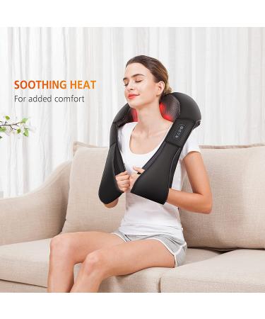 Snailax Shiatsu Neck and Shoulder Massager with Heat - Electric Back Massager for Neck, Back, Shoulder, Foot & Body - Buy Online on GoSupps.com