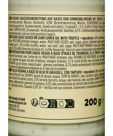 KoRo - Vegan truffle mayonnaise 200g - Intense truffle aroma - Vegan mayonnaise without egg - Aromatic touch for burgers fries and salads - Buy Online on GoSupps.com
