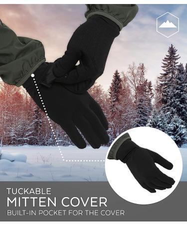 Touch Screen Running Mitten Gloves - Winter Glove Liners for Texting, Cycling & Driving - Thin, Lightweight & Warm Thermal Gloves for Men & Women - X-Small/Small - Buy Online on GoSupps.com