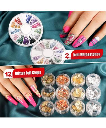 Teenitor Nail Pen Designer - 15pcs Nail Art Tool Set with Dotting Tools Foils Tape & Rhinestones for Stunning Designs - Buy Online on GoSupps.com