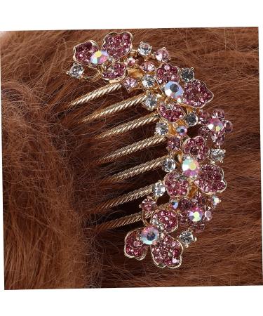 Angoily spring hair accessories top clip hair hair comb Korean version the flowers of head bride hair jewelry hair clip rhinestones issue card wedding comb decorate large - Buy Online on GoSupps.com