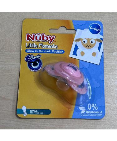 Glow in the Dark Pink Pacifier with Bow | BPA-Free Oval Design for Babies 0-6 Months | International Shipping Available - Buy Online on GoSupps.com