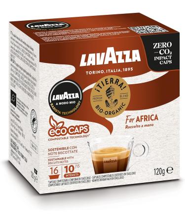 Lavazza A Modo Mio Tierra Bio for Africa 16 ECO CAPS Coffee Capsules (2) - Buy Online on GoSupps.com