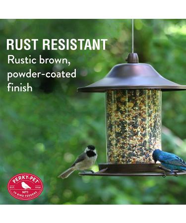 Perky-Pet 312-1SR Panorama Bird Feeder - 2 lb Capacity | Brown Outdoor Wild Bird Feeder - Buy Online on GoSupps.com