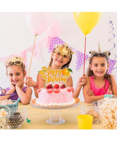 Seyal Orange Happy Birthday Cake Topper - Buy Online on GoSupps.com